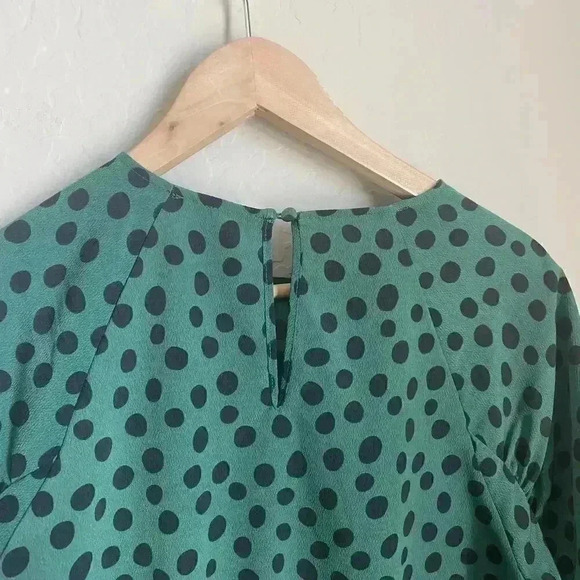 Who What Wear Green Polka Dot Dress Size Medium - Picture 13 of 13